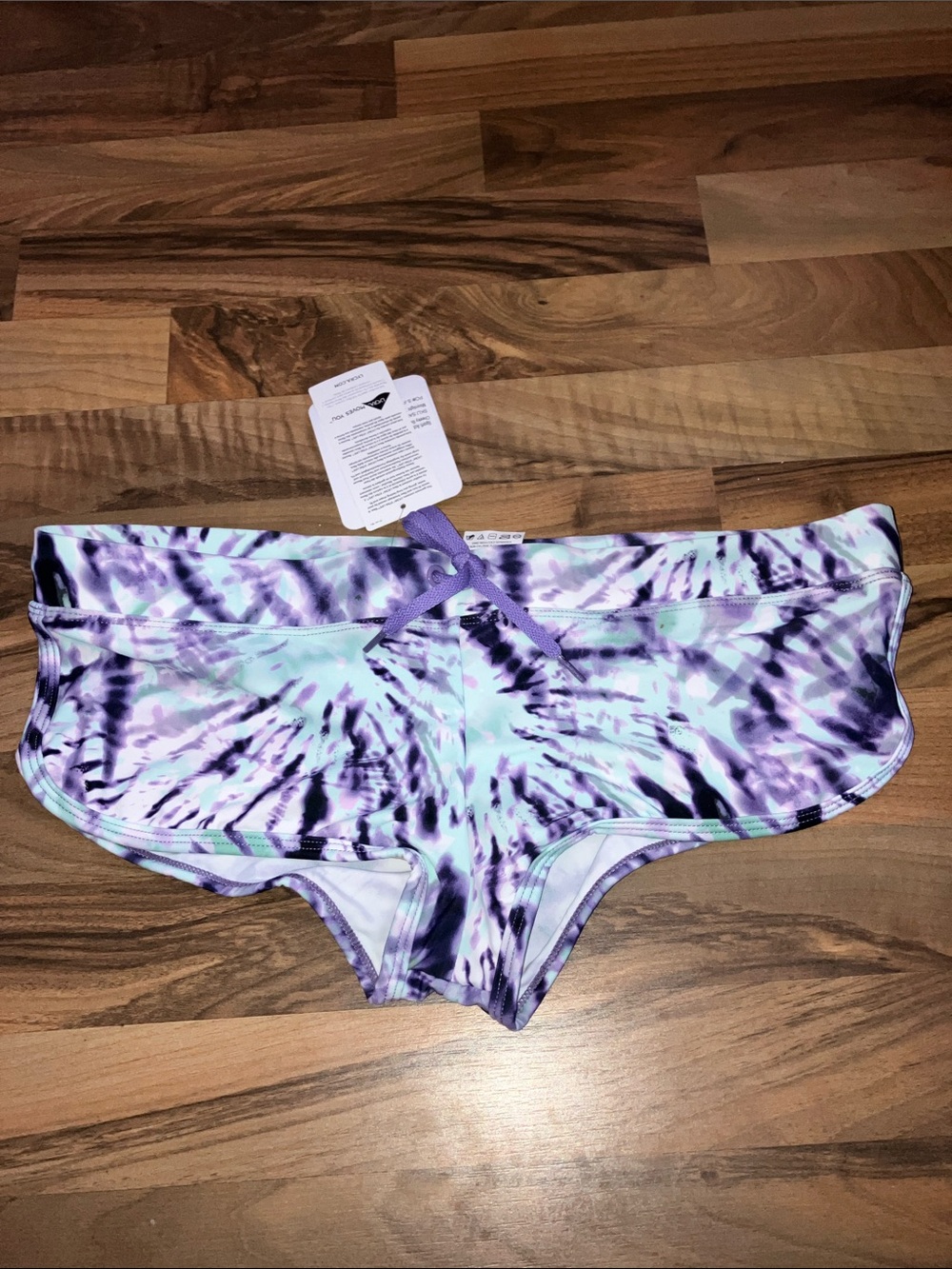 Sport Active Moonlight tie dye cheeky boyshort swim bottom women’s Sz XL